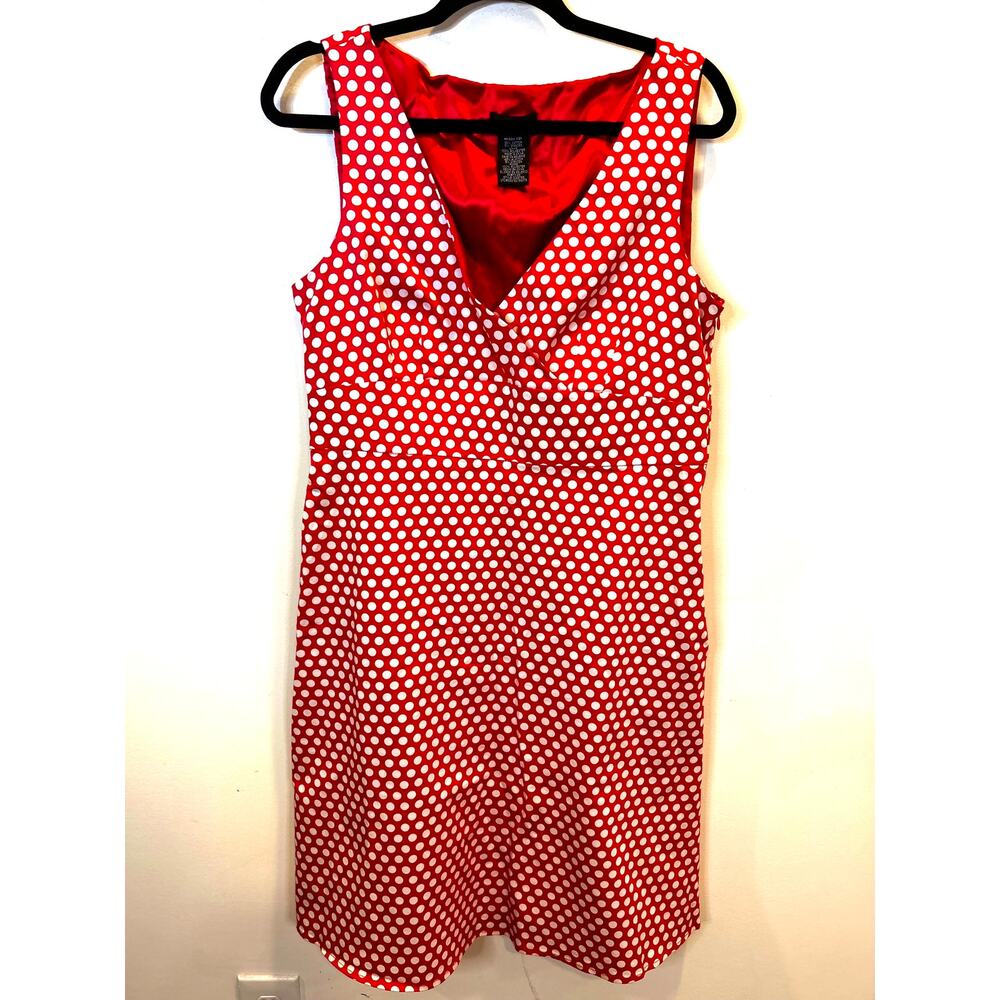 Red Polka Dot Swing Dress - Spence - Size 12
